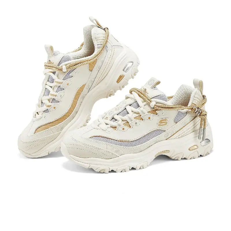 

Женские кроссовки Skechers, модные и универсальные, на толстой подошве, в стиле «Панда», «папины» кроссовки, удобная повседневная обувь 800028-Ntgd