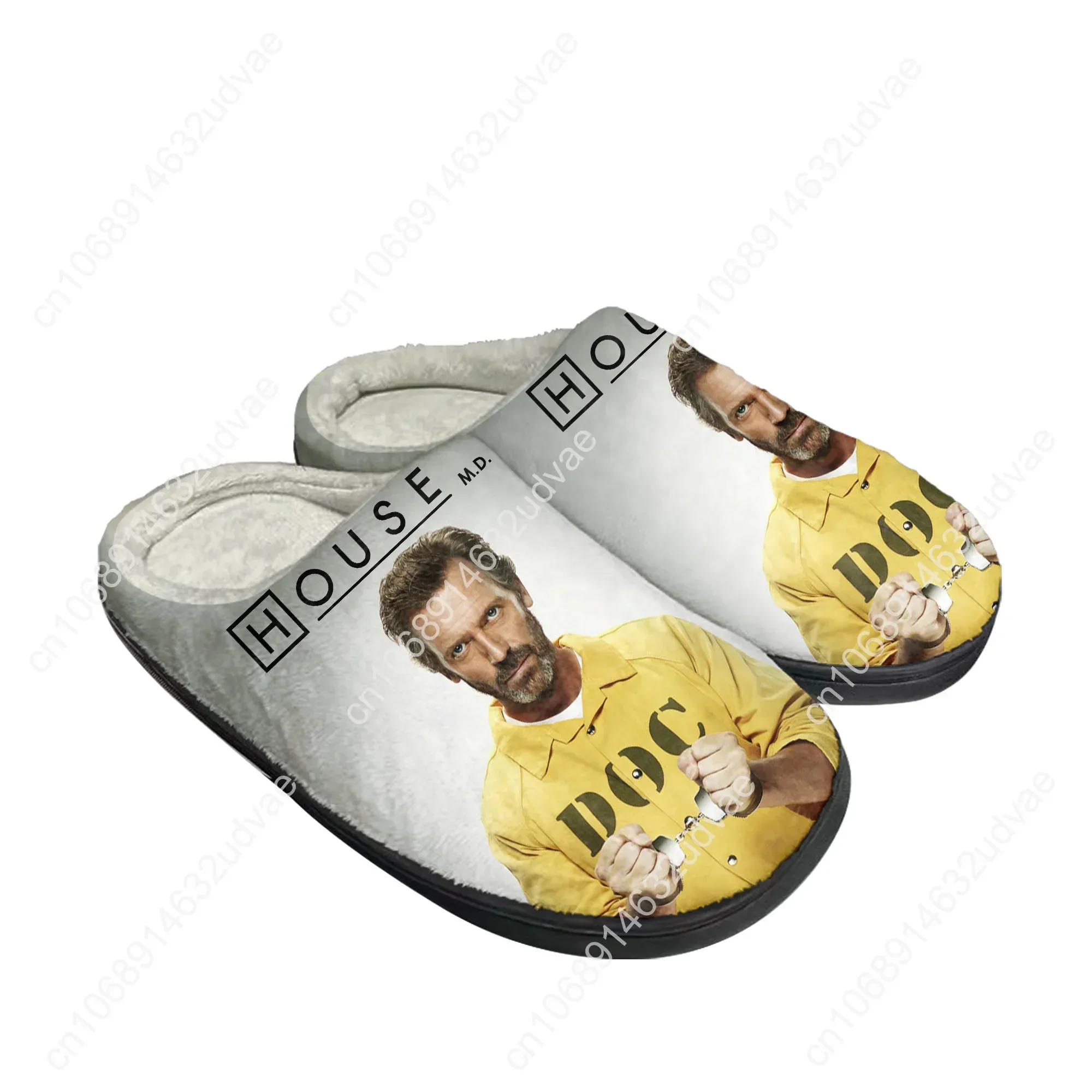 House M D Home Cotton Slippers Mens Womens Laurie Slipper Plush Bedroom Casual Keep Warm Shoes Thermal Hugh Customized DIY Shoe