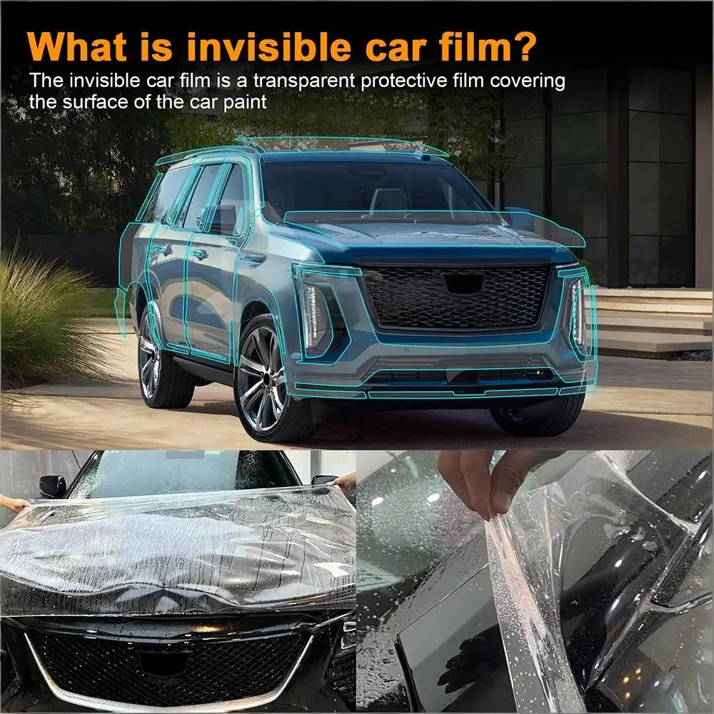 8.5Mil TPU Scratch-resistant Car Paint Protection Film For Cadillac Escalade 2025-UP Car Body Transparent Bra Per-cut PPF Kit
