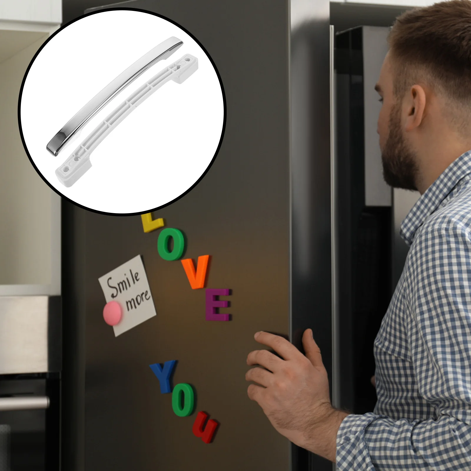

1pc Refrigerator Handle Accessories Door Replacement Parts Commercial Cabinet Refrigerator Door Handle Replacement Hardware