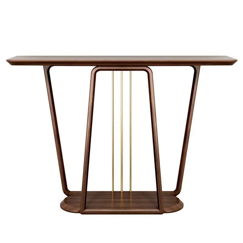 entrance table, new Chinese style, modern simple Zen style, entrance table against the wall, home table, solid wood counter