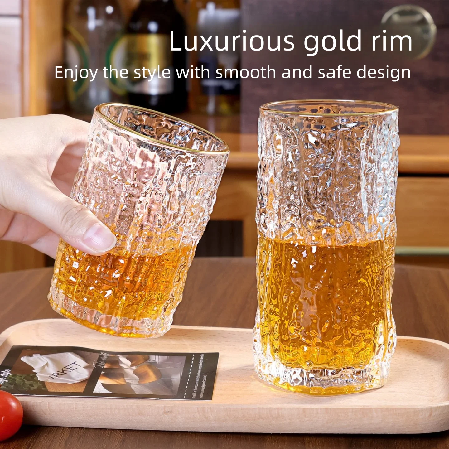 Milk juice glacier cup bark-pattern coffee water tea beer cup home oatmeal breakfast cup