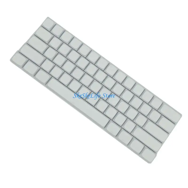 

E65E 61 PBT Blank Keycaps XDA Profile Gamers Not Letter White Keycap for Switches Mechanical Keyboards