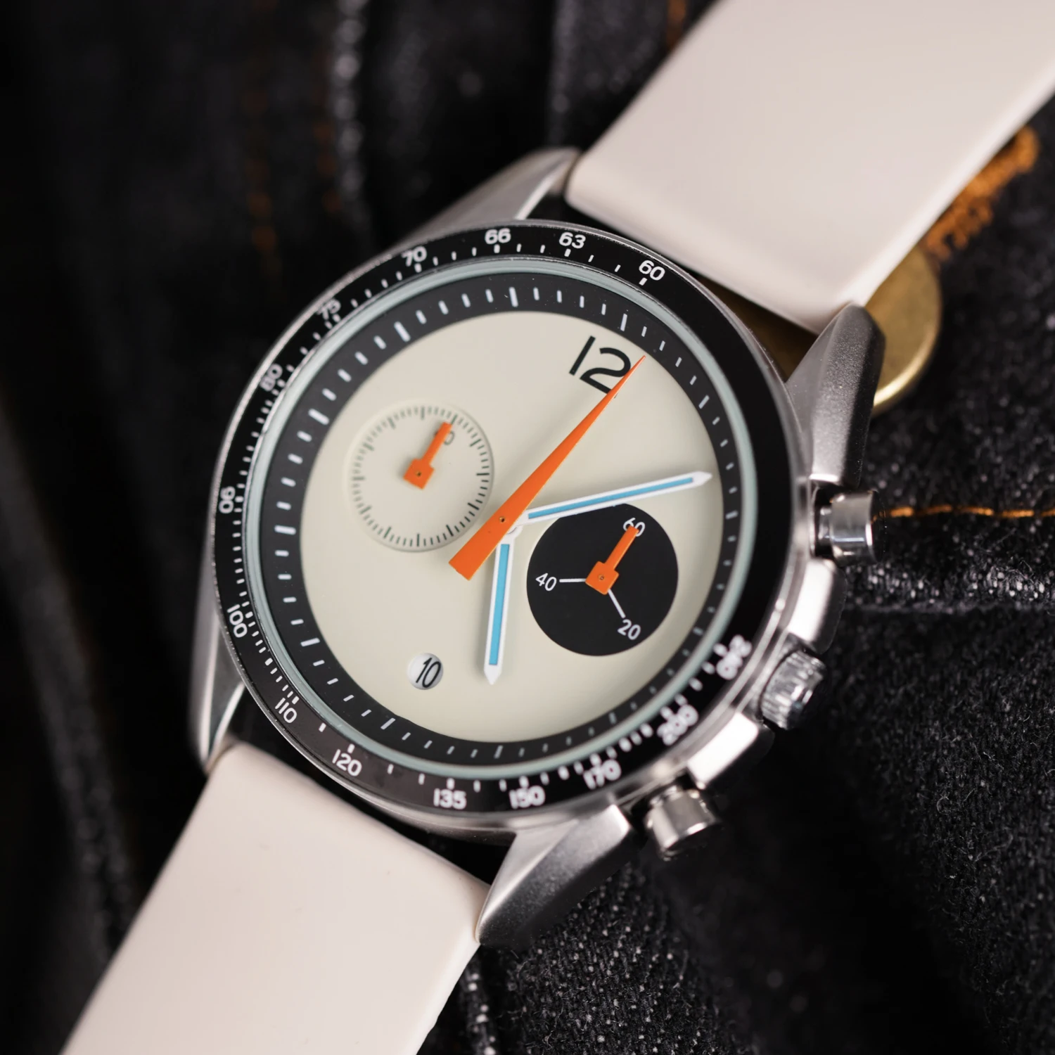 CILOA2025 ساعة رجالية جديدة مستديرة كبيرة الحجم الراقية هدية عالية الجودة موضة عادية مقاوم للماء ساعة كوارتز متعددة الوظائف #2