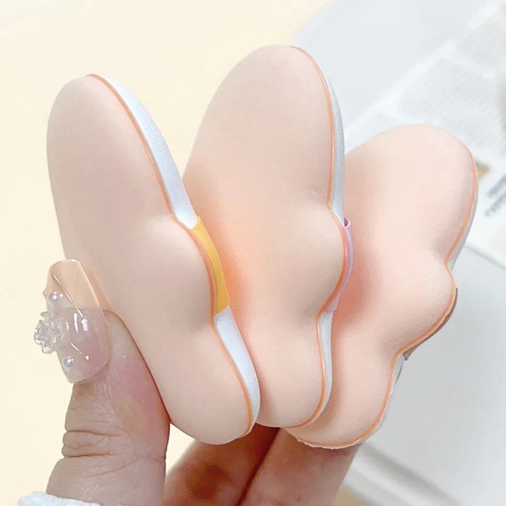 50pcs Cute Ghost Finger Puffs Wet Dry Use Makeup Puff Concealer Foundation Powder Sponge Cosmetics Cushions Face Beauty Tools