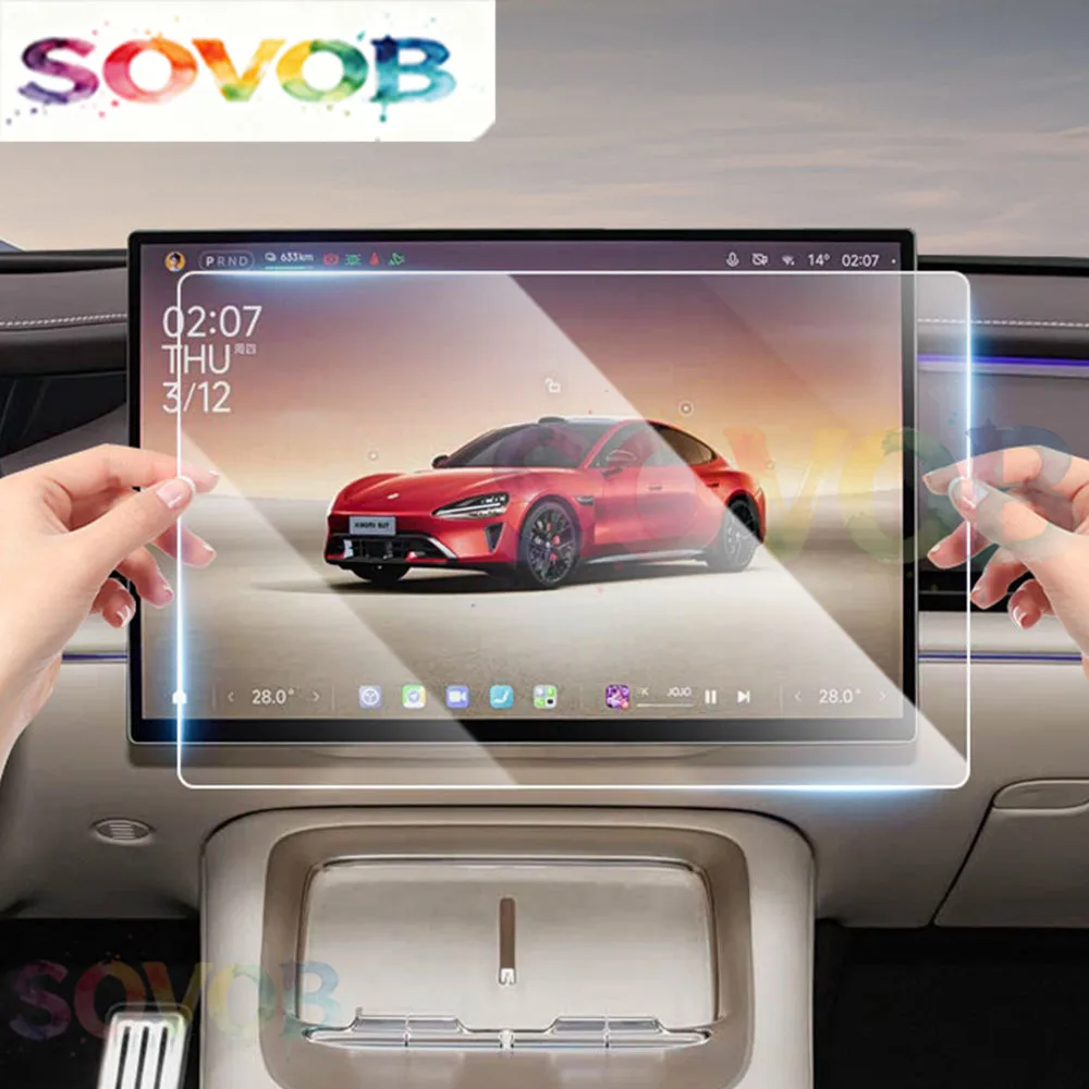Tempered Film For Car Screen Interior Supplies Fit For New Xiaomi SU7 2026 High Definition Transparent Protective Film