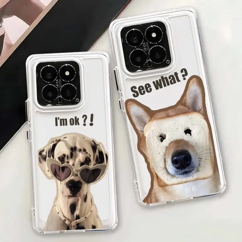 

Abstract Puppy Funny For Xiaomi 17 15 14 13 12 12S 12X 12T 11 11T Pro max Lite ultra TPU Transparent Phone Case