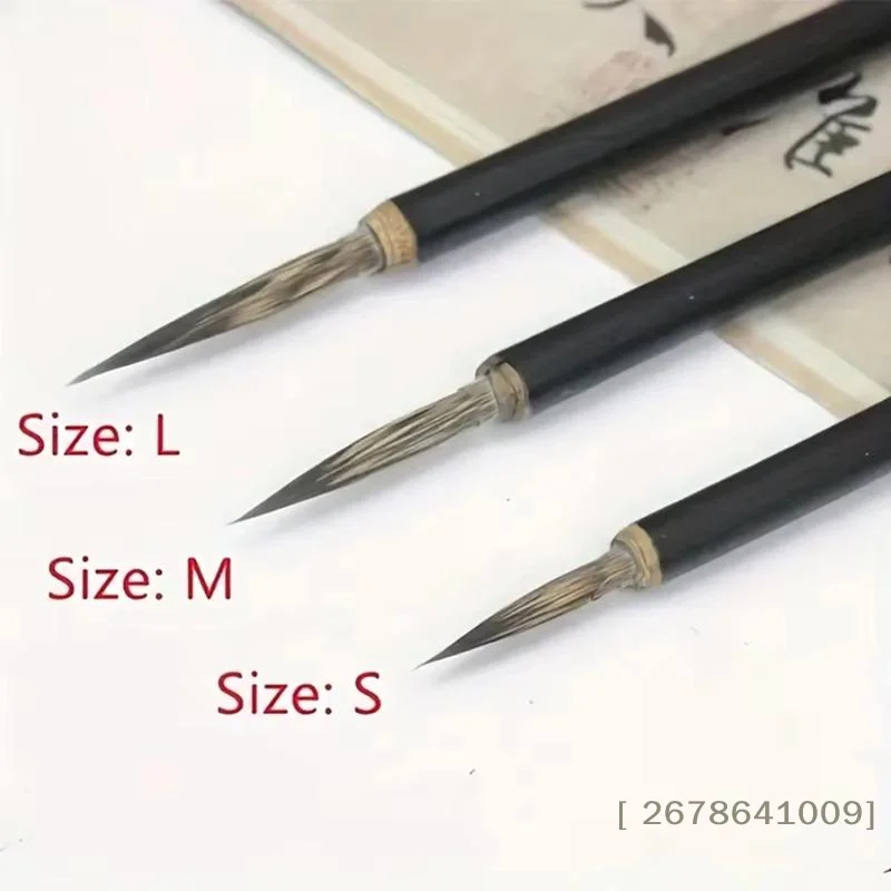 ⚑3Pcs/set Chinese Calligraphy Brushes Hook Line Brush Set Fine Detail Paint Brushes For Watercolor Calligraphy Art Painting