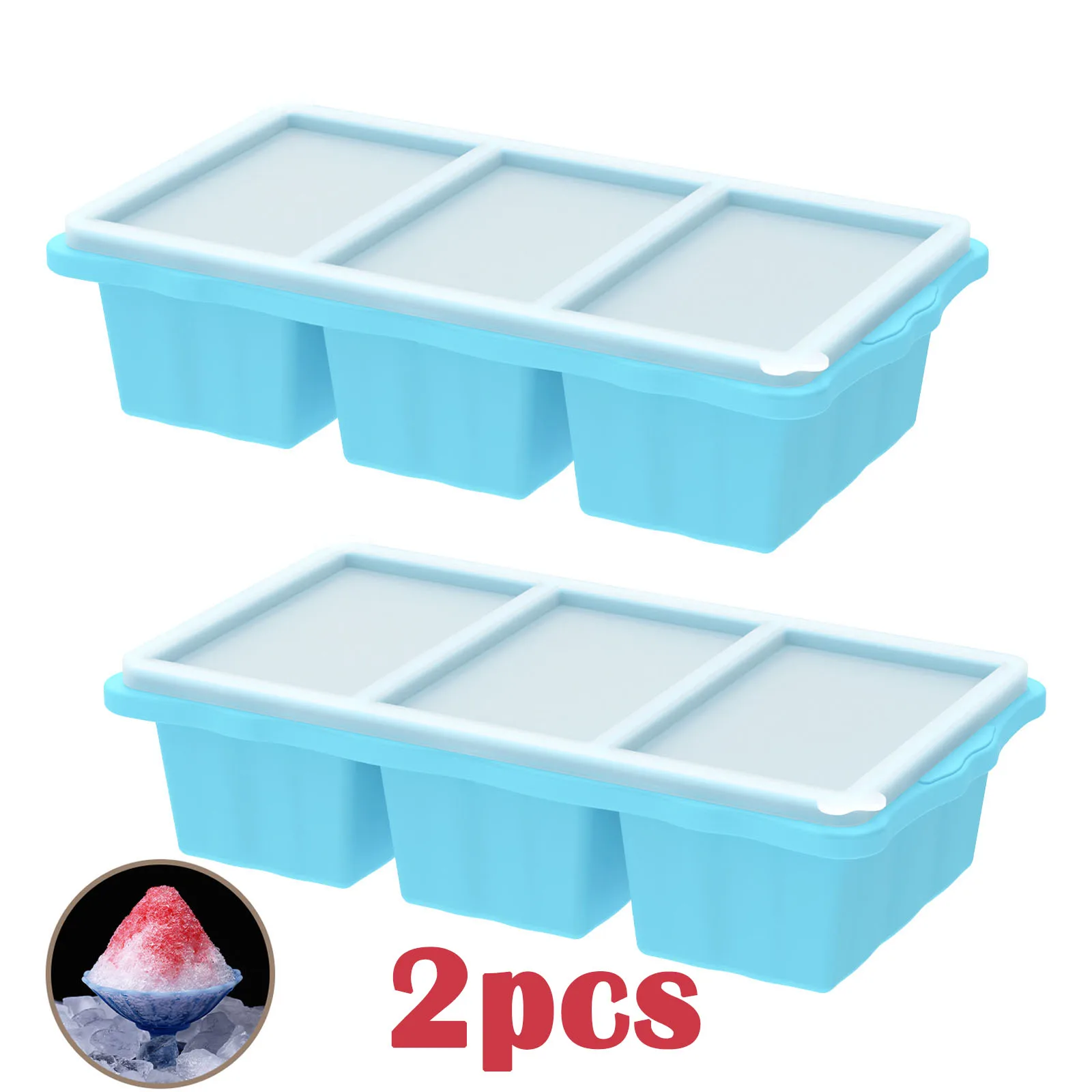 

2 шт. силиконовая форма для морозильной камеры с крышкой многоразовые формы для морозильной камеры для коктейлей, виски, сока, шоколада, детского питания, кубики льда