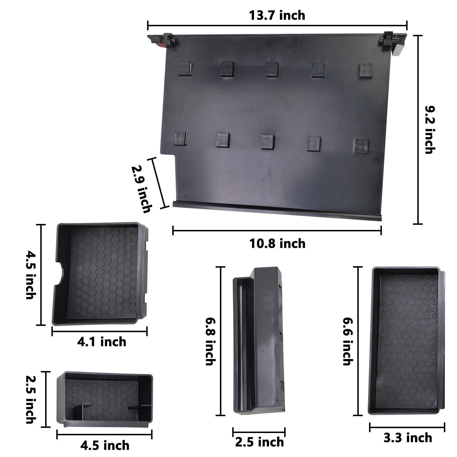 Center Console Organizer Tray for Ford SUV F150 F250 F350 F450 F550 2015 2016 2017 2018 2019 2020 Interior Accessories