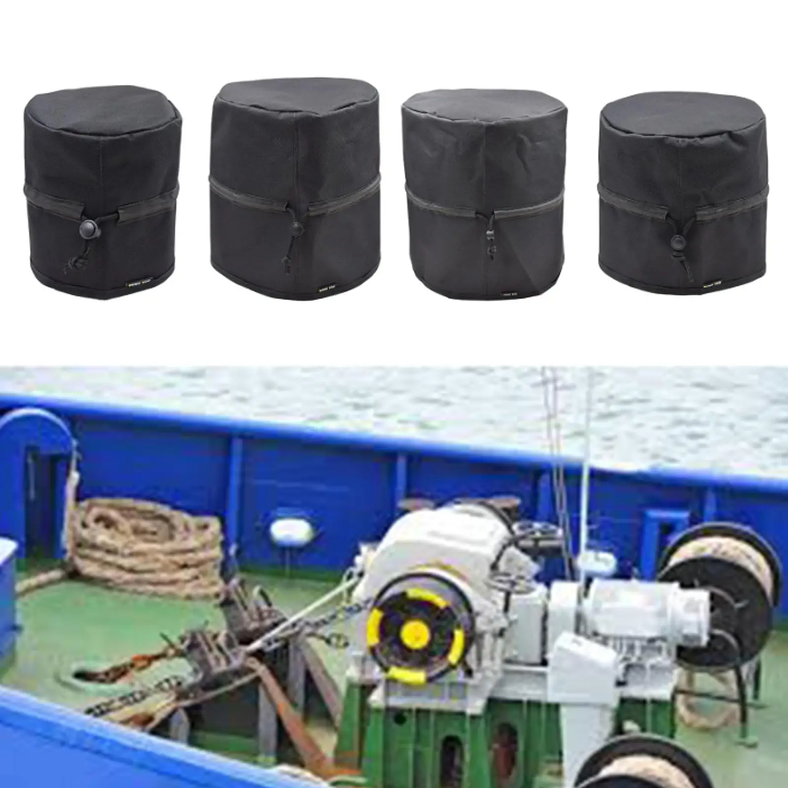 Boat Winch Cover Waterproof Dustproof Oxford Cloth Windlass Protector for Outdoor Sailboat Use