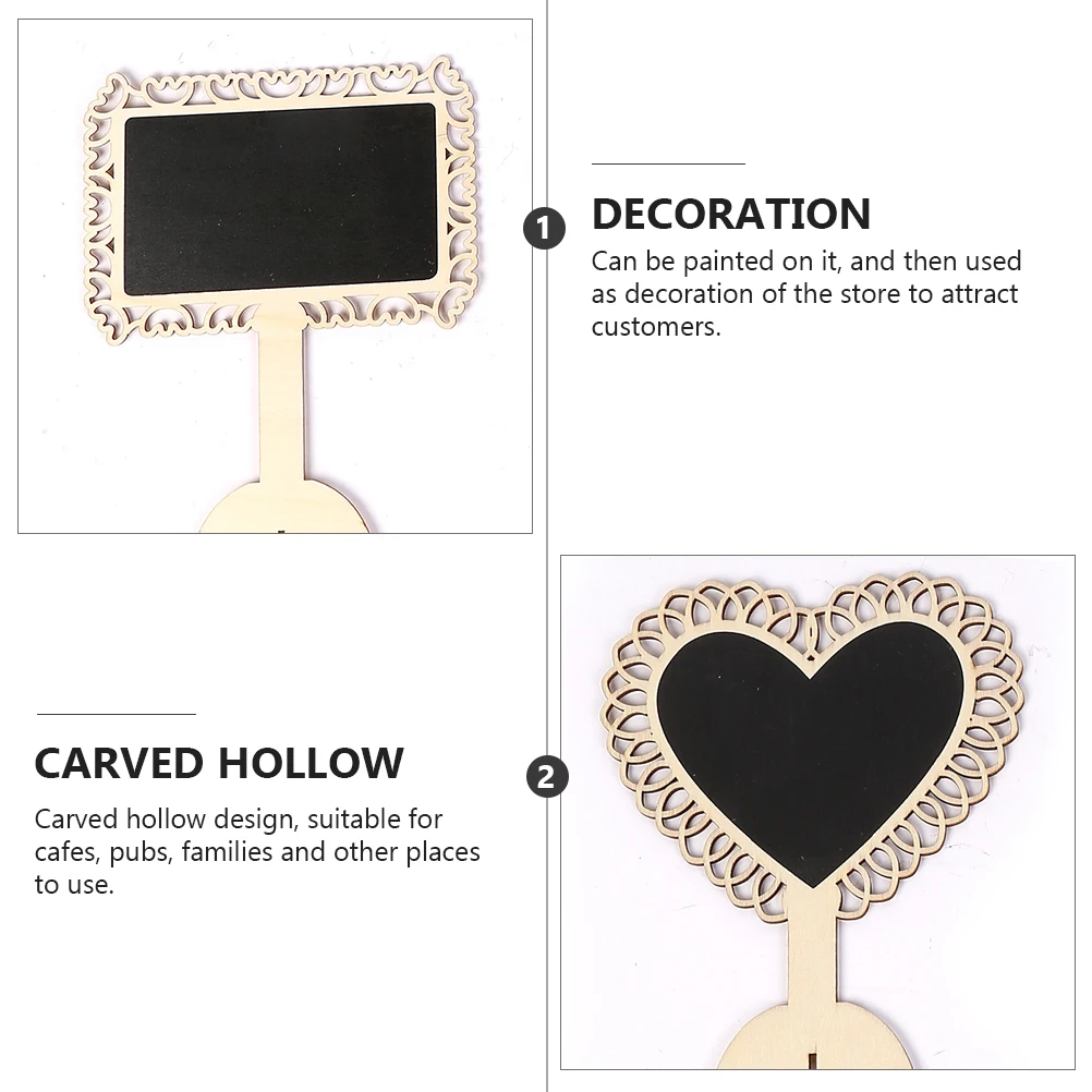 

6pcs Children's Blackboard Writing Memo Chalkboard Vertical Stand Erase Reusable Advertising Message Memo Board for Cafe Pub