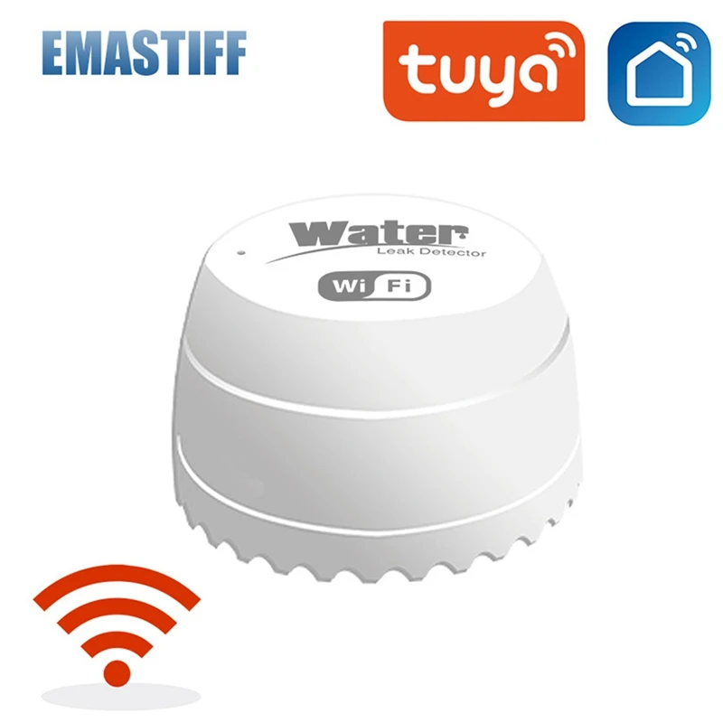 1 Uds Wifi Crow Detector de agua inteligente alarma Detector de fugas 40DB alarma de inundación desbordamiento seguridad