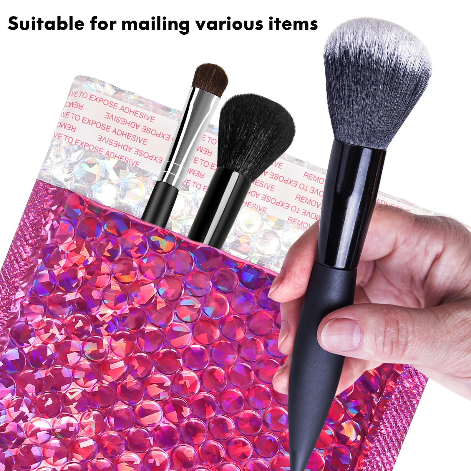 

16Pcs Holographic Bubble Mailers Bright Color Padded Envelopes Self-Sealing for Mailing Cds Books Makeup Tools