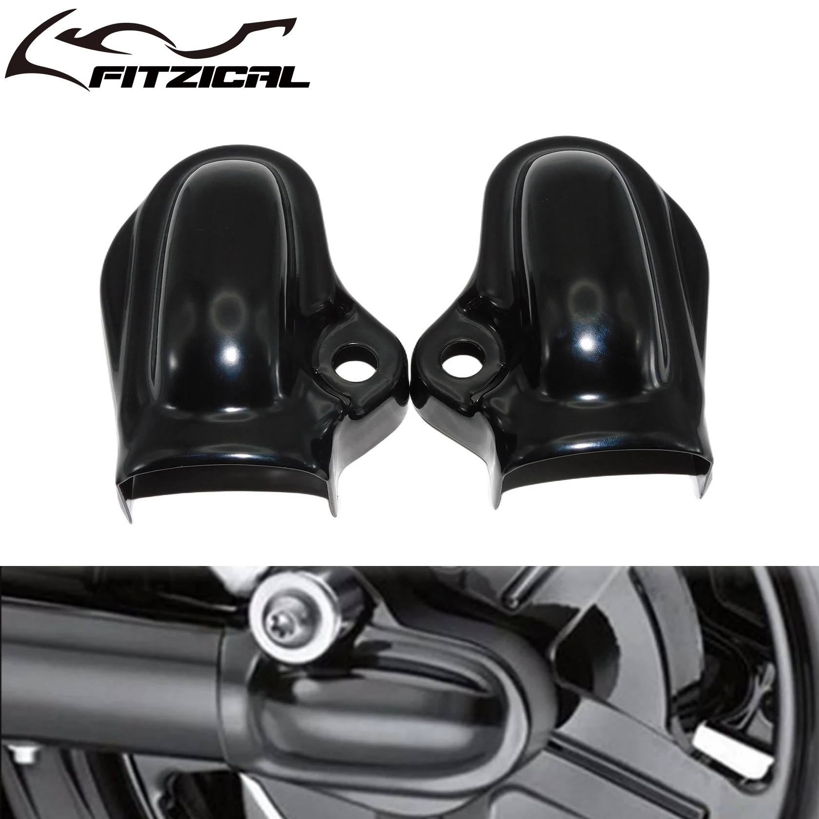 Motorcycle Black Rear Axle Cover Rear Wheel Shaft Cap Side Protector Guard For Harley V Rod Muscle VRSCF Night Rod Special 02-17