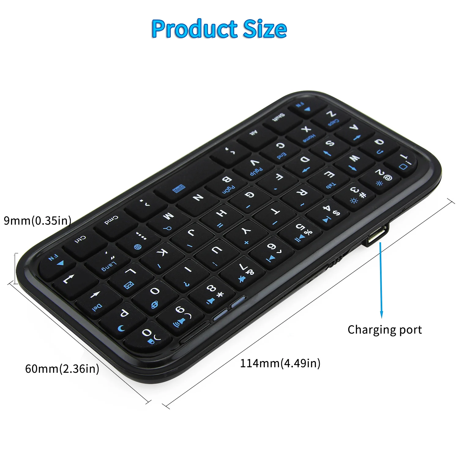 Mini Dual-mode Keyboard Bluetooth Wired Connection Rechargeable Light Weight Portable Backlight Function Tablet Keyboard