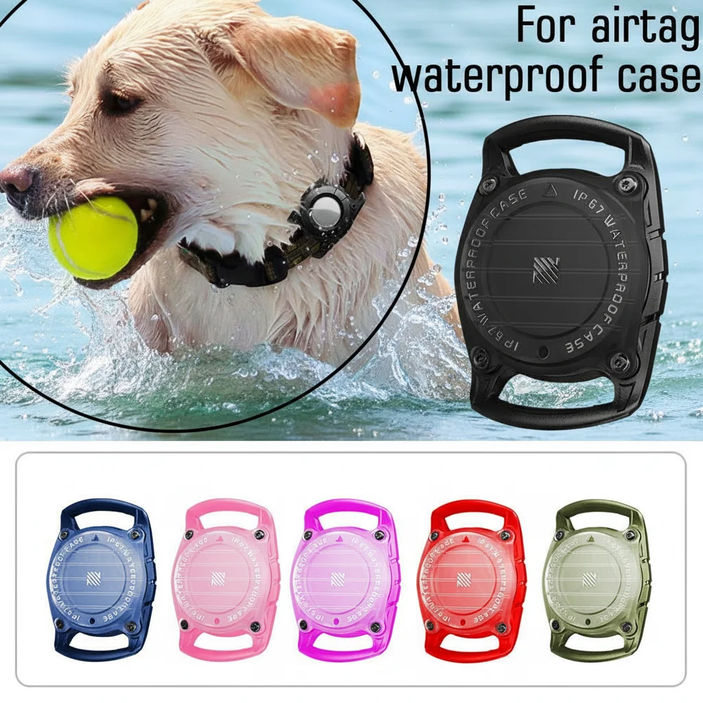 6Colors Case For Apple Airtag Case Dog Cat Collar GPS Finder IP67 Waterproof Protective Case For Apple Air Tag Tracker Holder