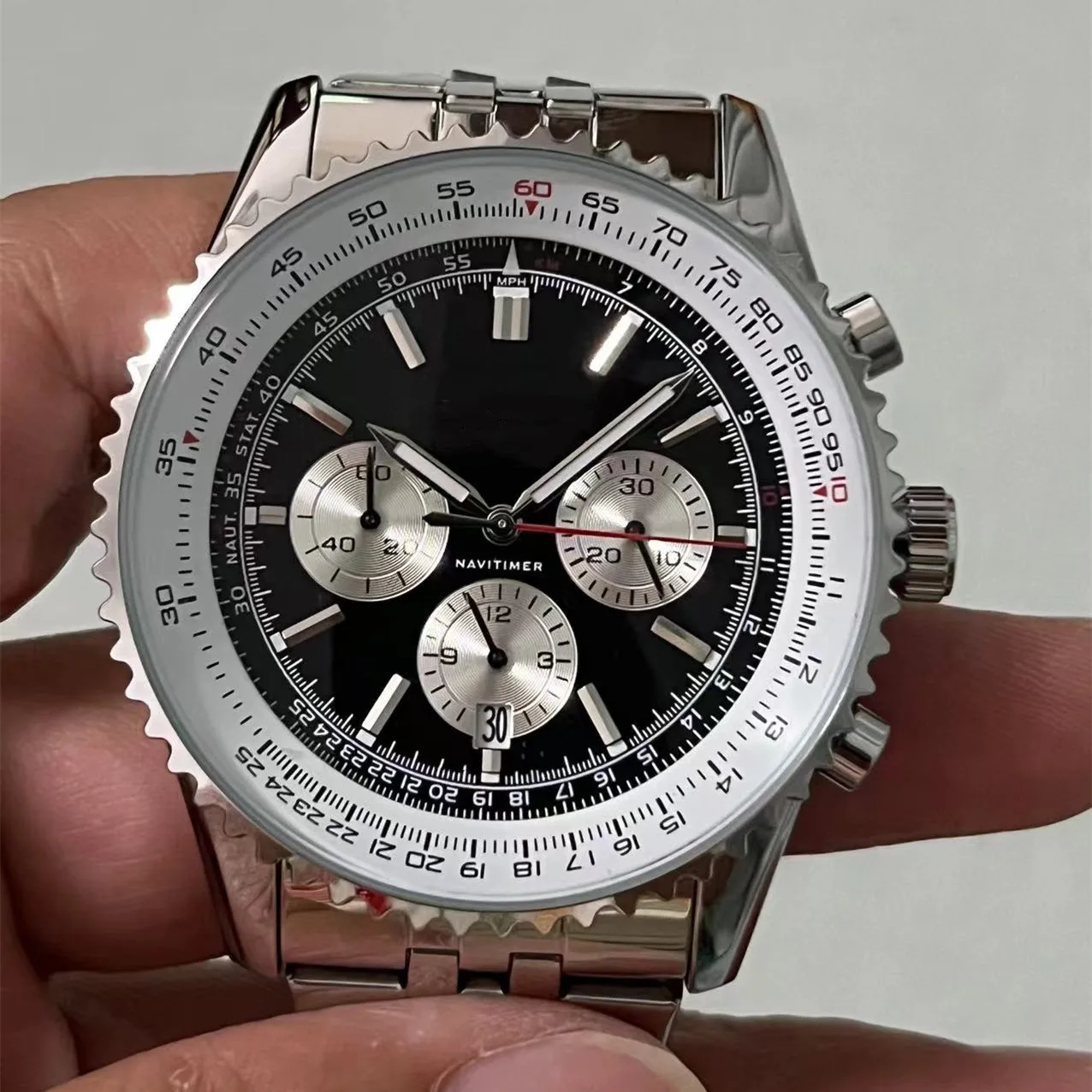 أزياء الأعمال متعددة الوظائف الرياضة كرونوغراف العلامة التجارية الأصلية الفاخرة التقويم ساعة رجالية كوارتز كلاسيكية ساعة AAA