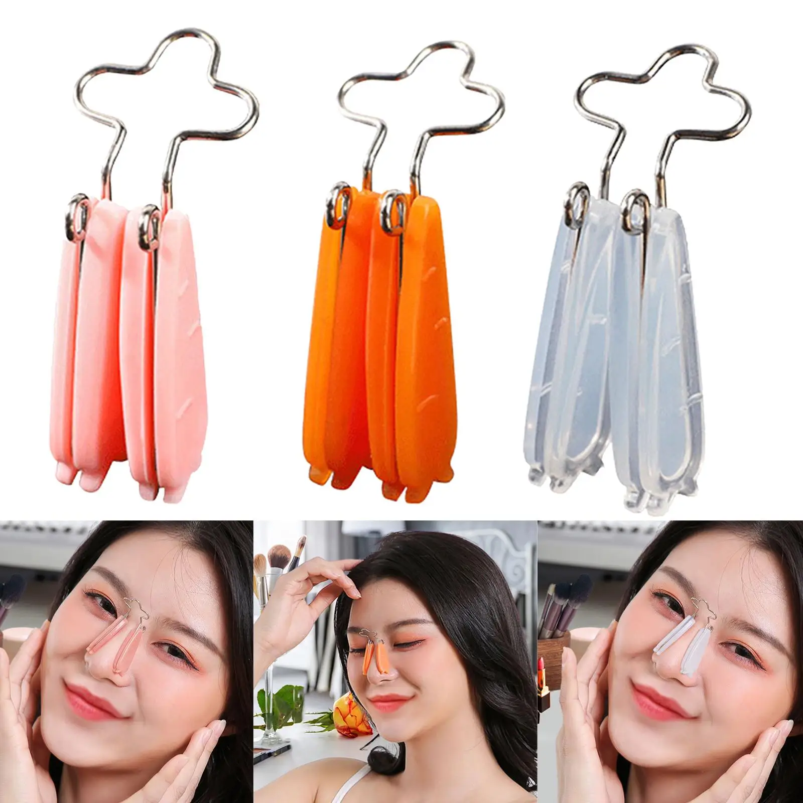 Nose up Lifting Clip Face Makeup Portable Silicone Nose Comfortable Comapct for Wide Noses Beauty Device Stainless Steel Frame