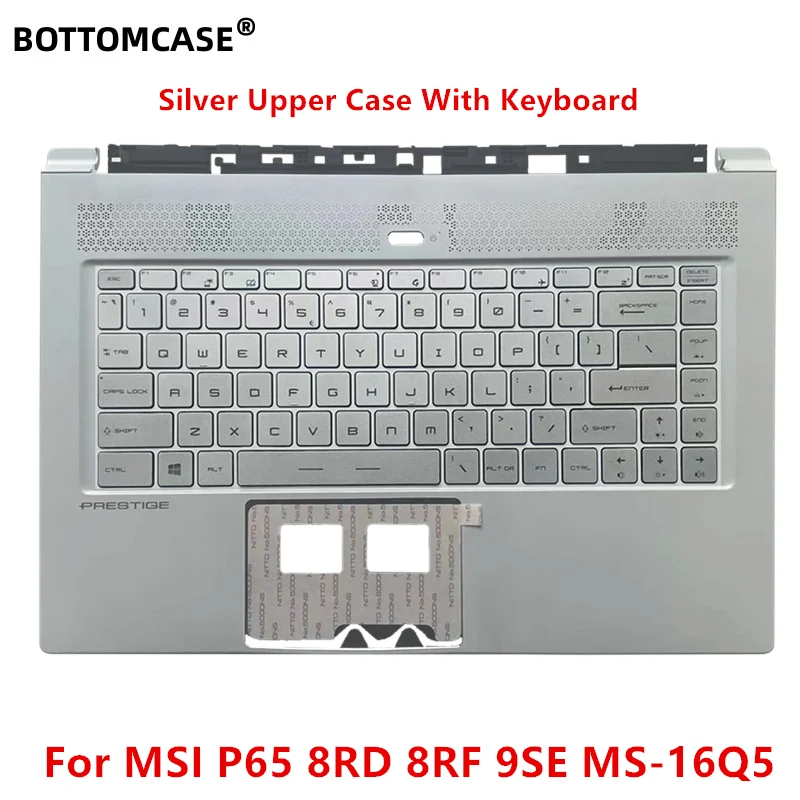 Чехол для ноутбука MSI GS65, P65, 8RD, 8RF, 9SE, цвет серебристый, белый