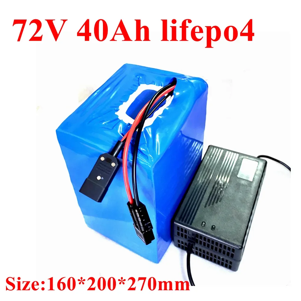 lithium 72v 40ah lifepo4 battery BMS 24S for 5000w 3500w demo Go Cart vehicle bike scooter Forklift motorcycle +10A charger