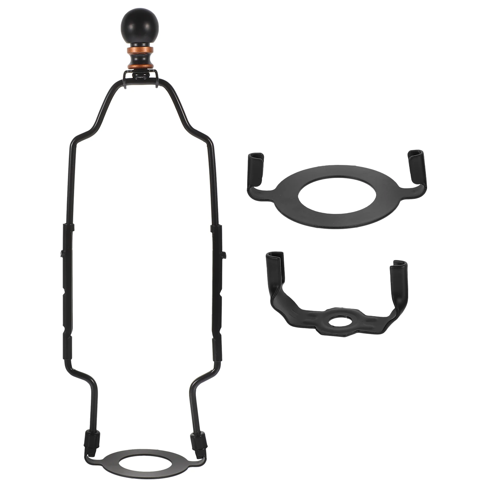 

Detachable Lampshade Harp Black Y Shape Adjustable Stand φ36 φ10 Hole Cap Kit Stable Design Compatible Bulbs Lamp Shade Holder