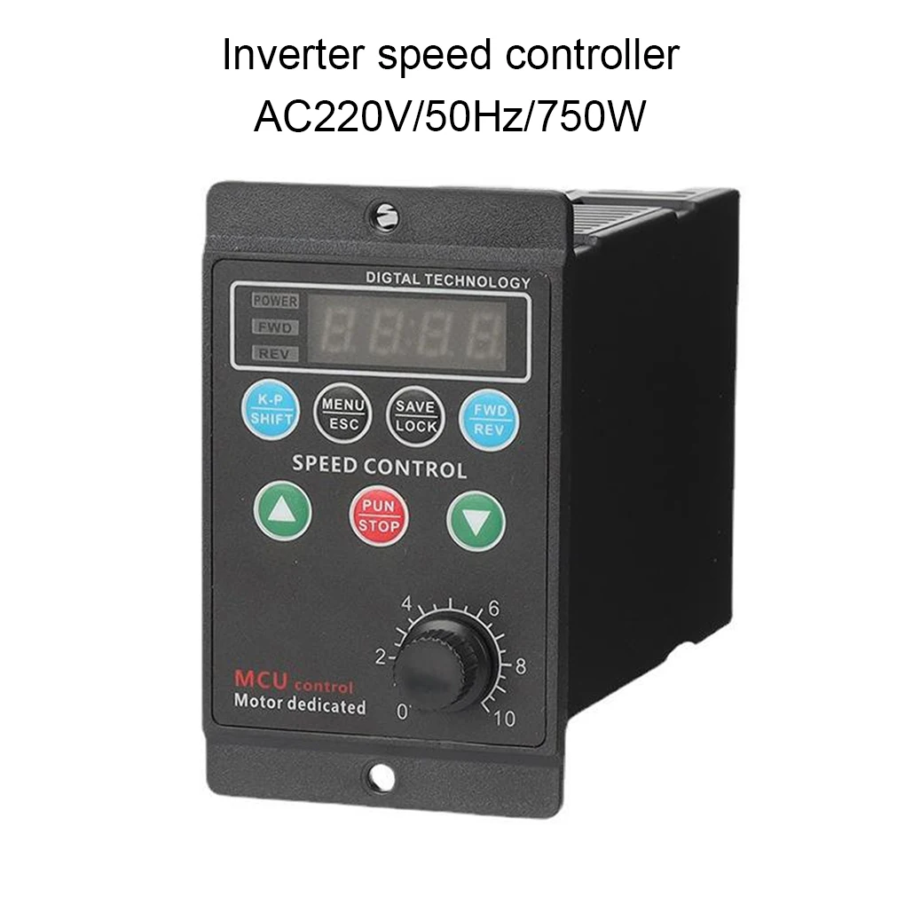 Motor Inverter Digital 3 Phase Output AC220V Speeds Control Driver Frequency Converter Electrical Controller 750W