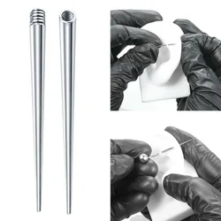 2PCS Internal & External Thread Steel Body Piercing Kit 14G (1.6mm) & 16G (1.2mm) Eyebrow Lip Ear Tongue Needle Tool