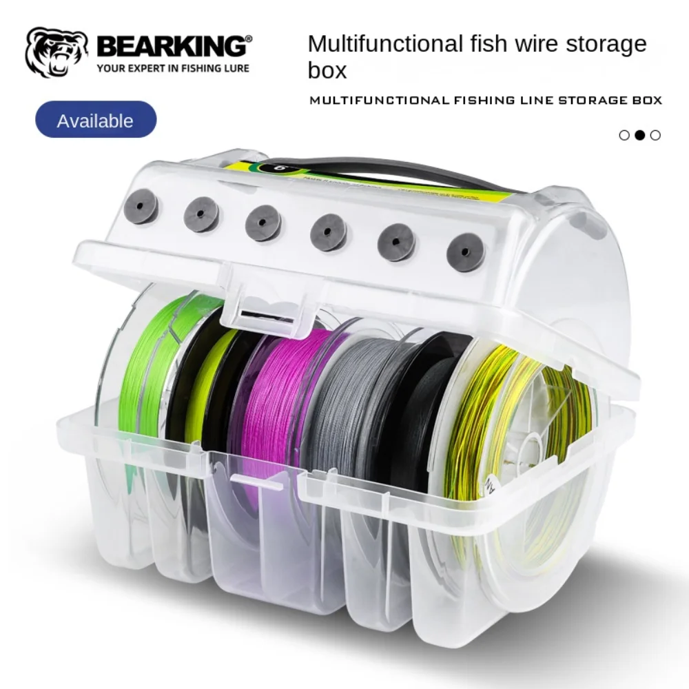 6 Compartments Fishing Main Line Box Winding Board Fishing Lure Hook Storage Case Storage Case Fish Tackle Box Winding Board