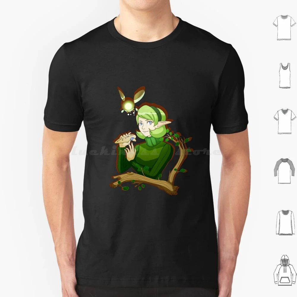 Saria Ocarina T Shirt Big Size 100% Cotton Saria Legend Of Ocarina Of Time Kokiri The Legend Of Ocarina