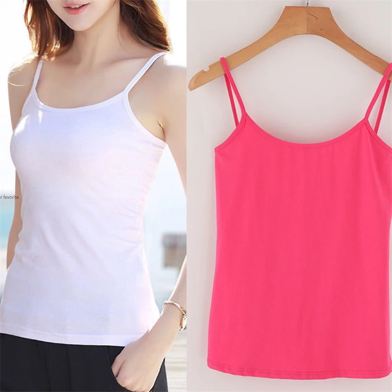 Sexy Women Summer Anti-exposure for Tank-Top Women Neck Camisoles Fashion Summer Sleeveless Drop Shipping B3107