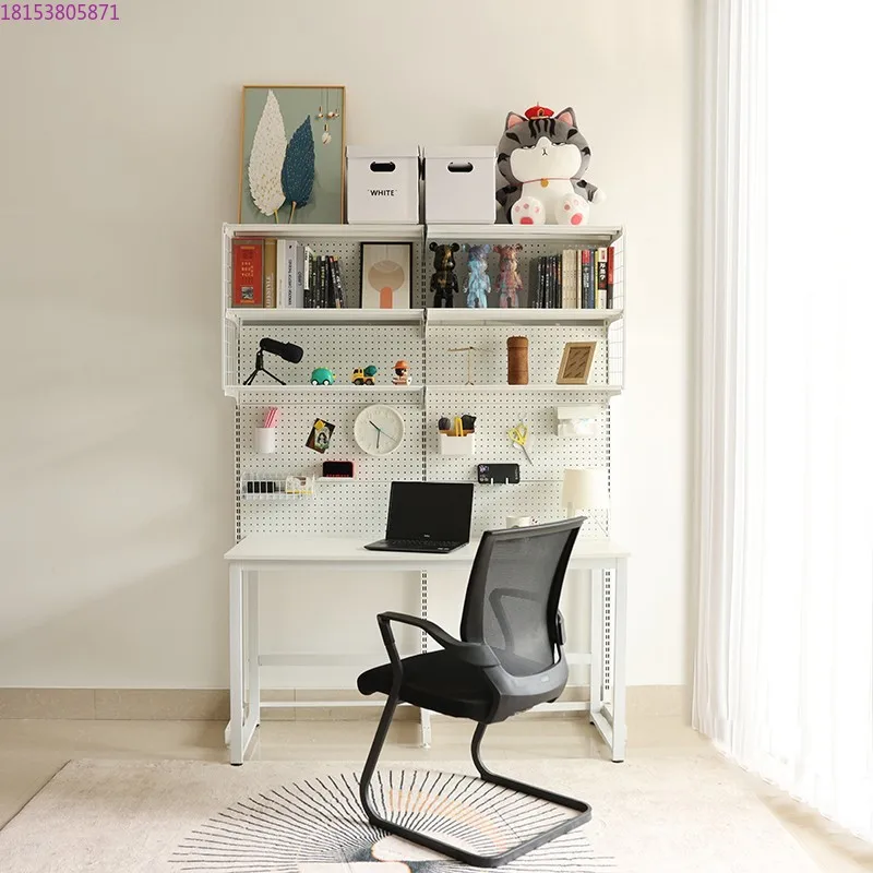 Hardware hole board bookshelf girl table bookcase floor display learning storage