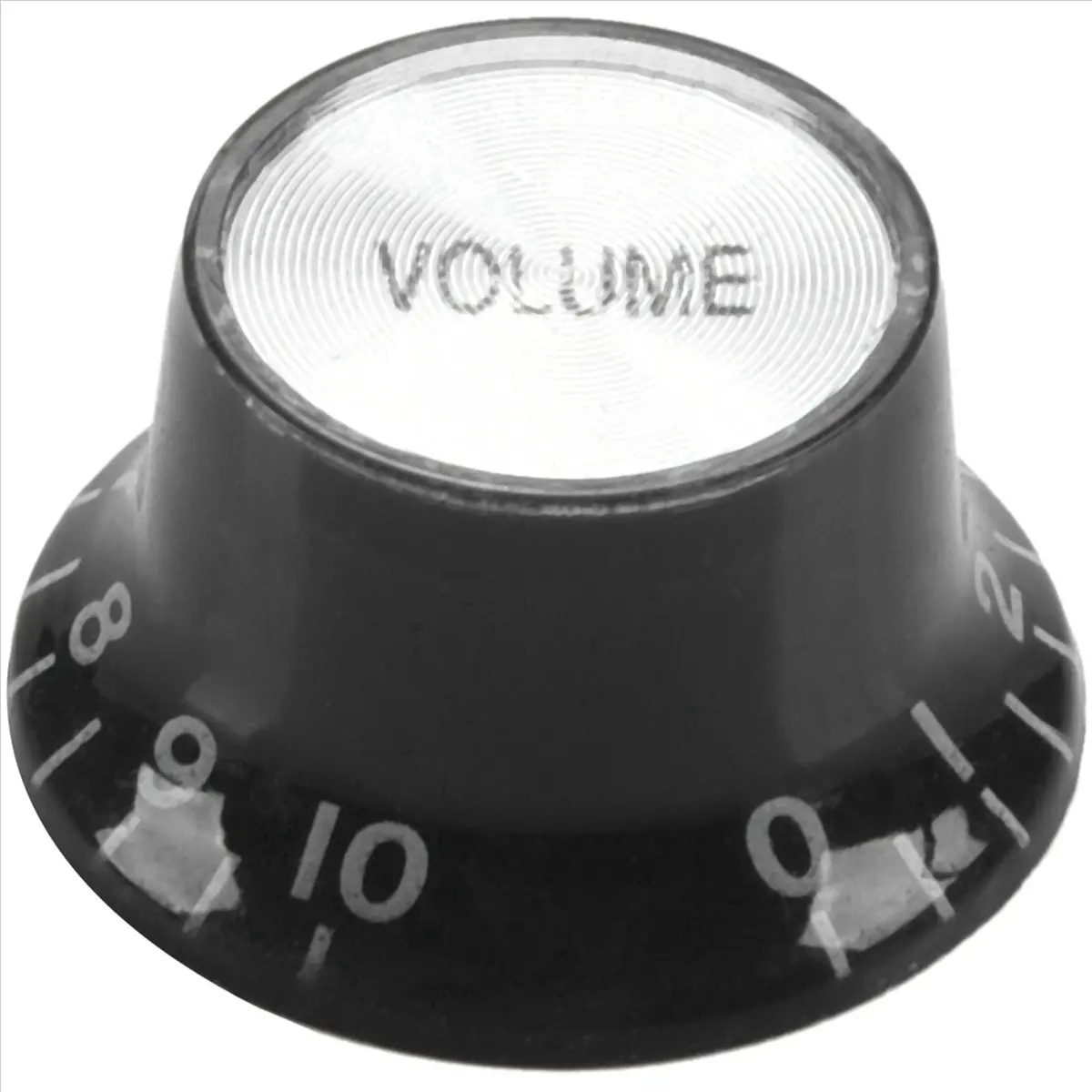 Learned- Guitar Knobs 10 Volumes and 10 Tones Silver Top Hat Bell