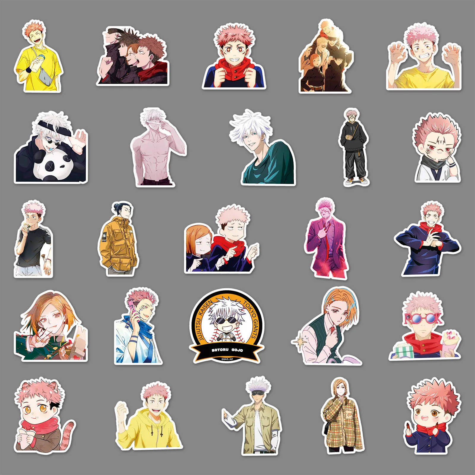 50 Stks/set Jujutsu Kaisen Decoratie Notebook Telefoon Sticker Hd Printd Gojo Satoru Geto Suguru Diy Hand Account Dagboek Sticker Cadeau