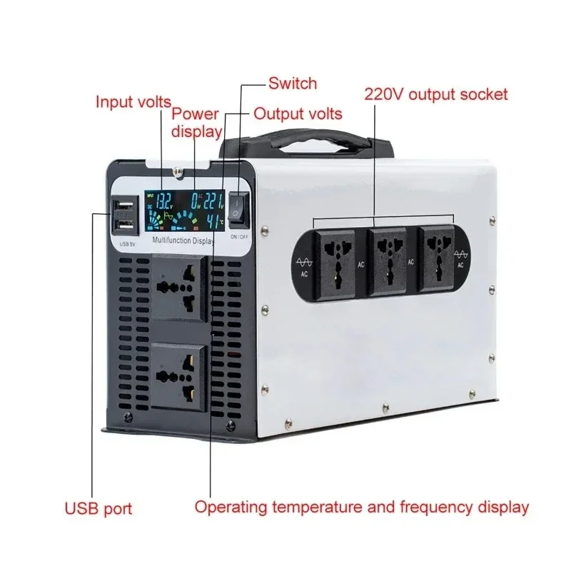 الطاقة 12 فولت 24 فولت 48 فولت 60 فولت 72 فولت 96 فولت إلى 110 فولت 60 هرتز نقية شرط لموجة العاكس 12000 واط 10000 واط 8000 واط محول محولات السيارات الشمسية خارج الشبكة #4