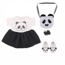 1 Set Doll Clothes=Dress Skirt+Cute Animals Bag For 18 Inch American&43CM Baby Doll Accessories ,Girl's Russia DIY Gifts Toy