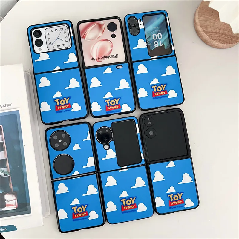 Disney Toy Story Case for Samsung Galaxy Z Flip 3 4 5 6 zfold6 zflip6 Huawei Pocket Flip Mix N2 N3 Flip MOTO razr50 Ultra Cover