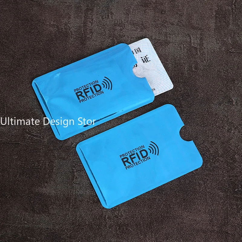 Anti-Scan Card Sleeve Credit NFC RFID Card Protector Anti-magnetic Aluminum Foil Portable Bank Card Holder 1pcs