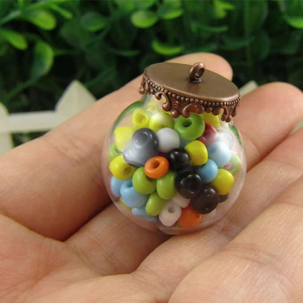 

10 наборов миниатюрных пустых стеклянных шаров-подвесок, прозрачные полые кулоны для рукоделия, изготовления украшений, декоративных подарков