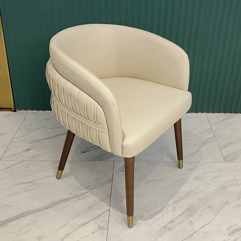ZItalian Light Luxury Chair Dining Modern Simple Home Single Room Chair Negotiation Ash Wood Study Sedia Da Pranzo FurnitureZ