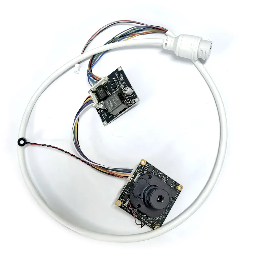 HD AI 3mp إلى 8mp CCTV IP وحدة شبكة الصوت MIC الأمن CMOS + POE مجلس + كابل IP عدسة XMEye