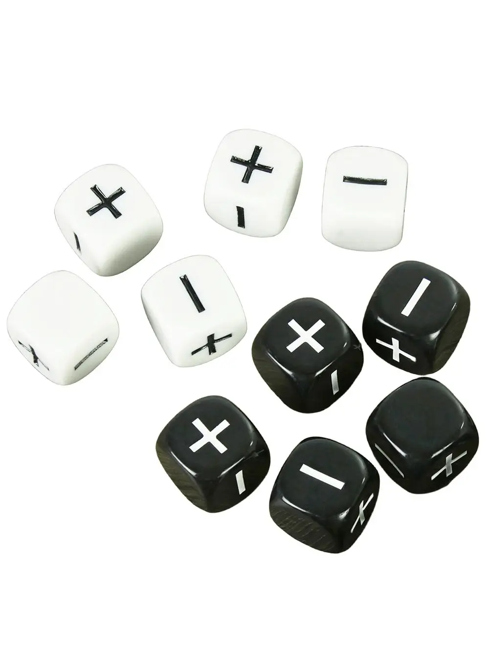 Fate Dice Opaque Black  White 10PCS 16mm for Board Game Accessories