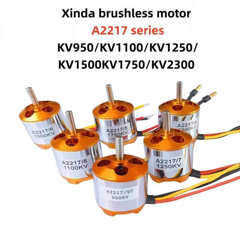 XXD A2217 Serie Bürstenloser Motor für RC-Flugzeug-Starrflügeldrohnen 950KV 1100KV 1250KV 1500KV 1750KV 2600KV