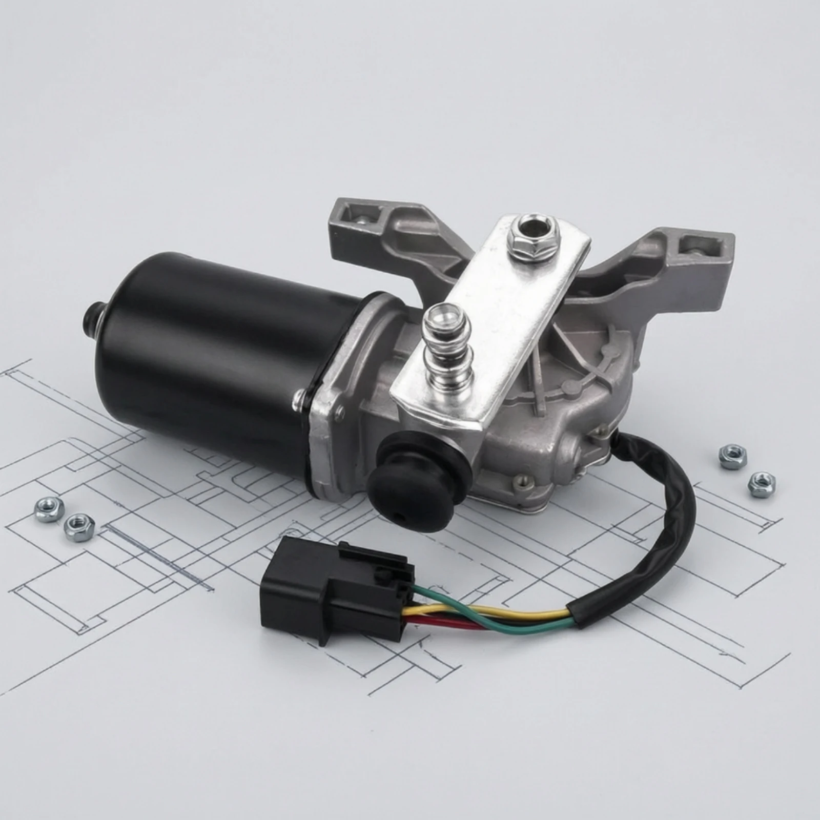 Windshield Wiper Motor OE Replacement Wiper Motor Assembly Auto Part Consistent Performance Wear-Resistant for Mechanics