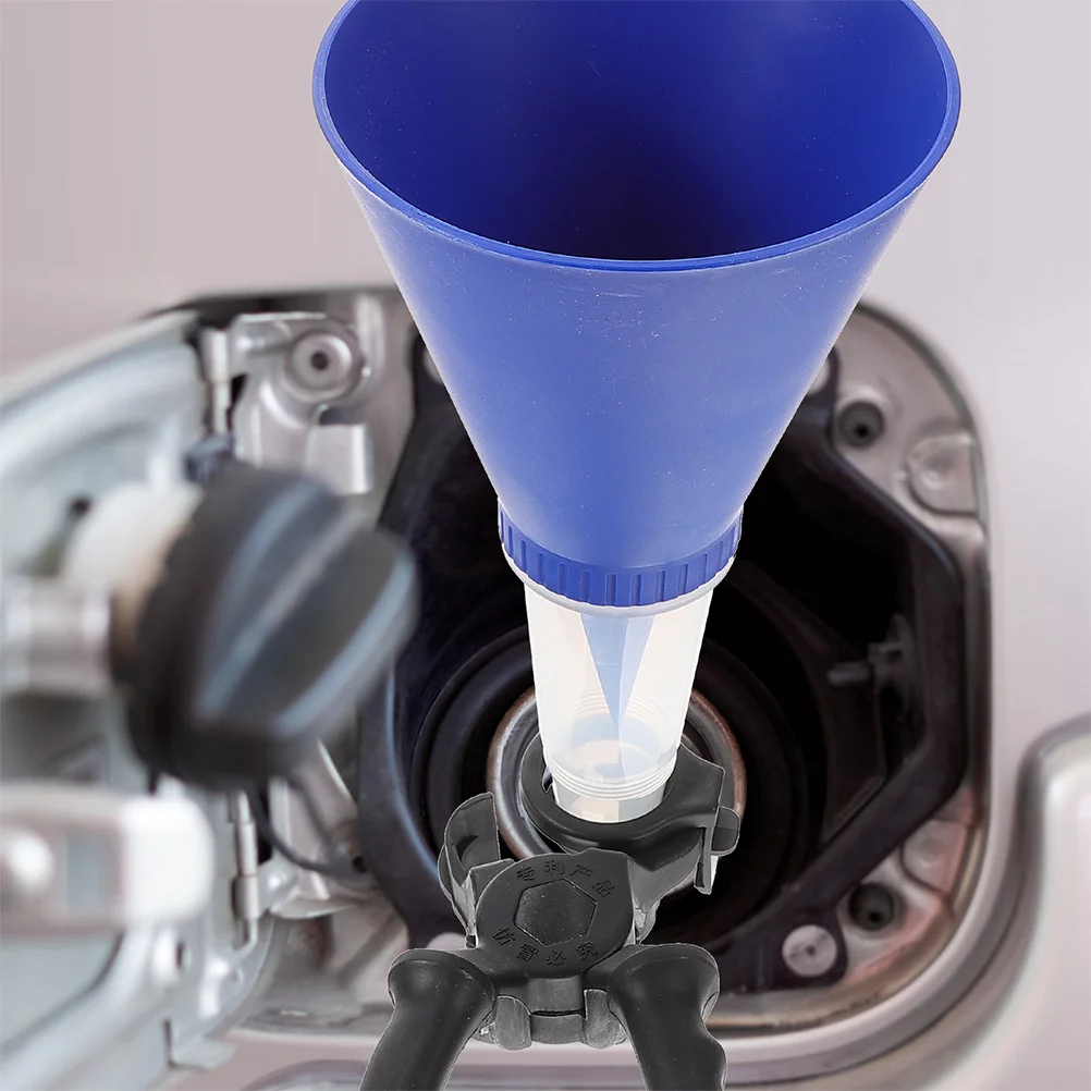 

Oil Funnel ABS Fuel Funnel Clamp Adjustable Engine Oil Change Tool Car Boat Use Blue Multifunctional Leakproof Flexible Hose