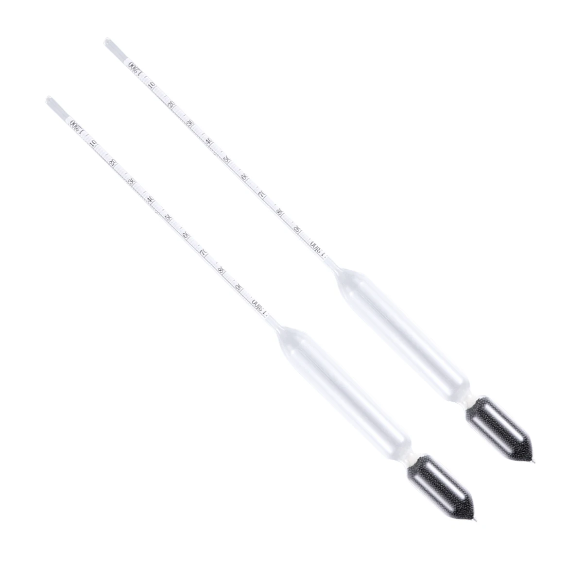 2Pcs Glass Hydrometer Floating Densitometer Accurate Aquarium Salinity Temperature Meter for Fish Tank Testing Measurement