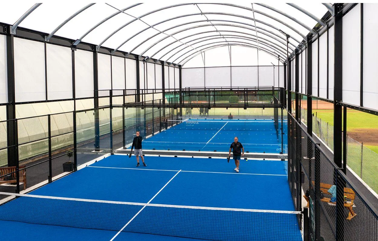 Custom Outdoor Padel Tennis Court Cover Rain Roof with Artificial Grass Factory Supplier and Manufacturer