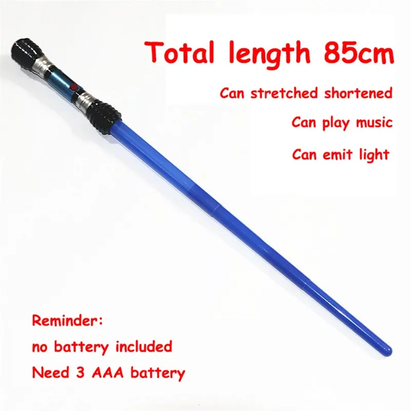 1Pcs Laser Sword Lightsaber Cosplay Prop Saber Light up LED Sound Children Outdoors Luminous Lightsaber Toys Boy Flashing Gift