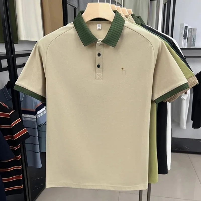 Luxury brand men's short sleeve polo shirt summer fashion hot selling original dog embroidery boutique top golf casual T-shirt image 6
