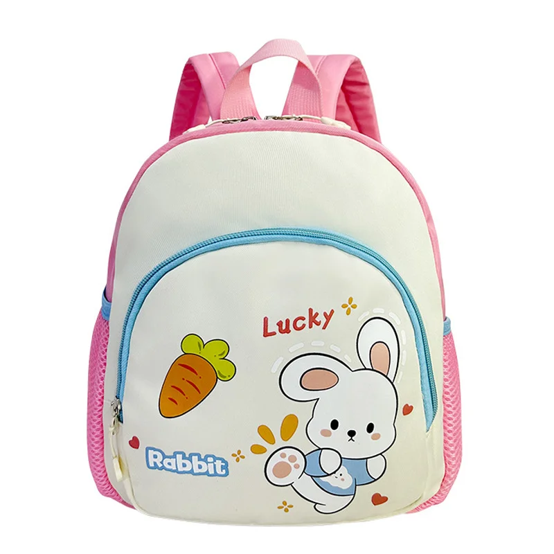 

Pink Rabbit School Bags for Girls Kindergarten Kids Cute Dinosaur Backpacks Child Boys Travel Snack Bag Cartoon Animal Schoolbag